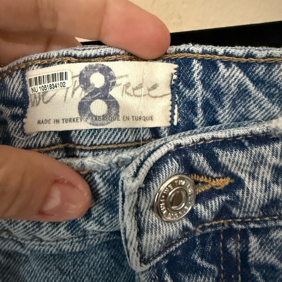 Free people- we the free sweet as beach  - size 8 Jean skirt nwot - Picture 3 of 3